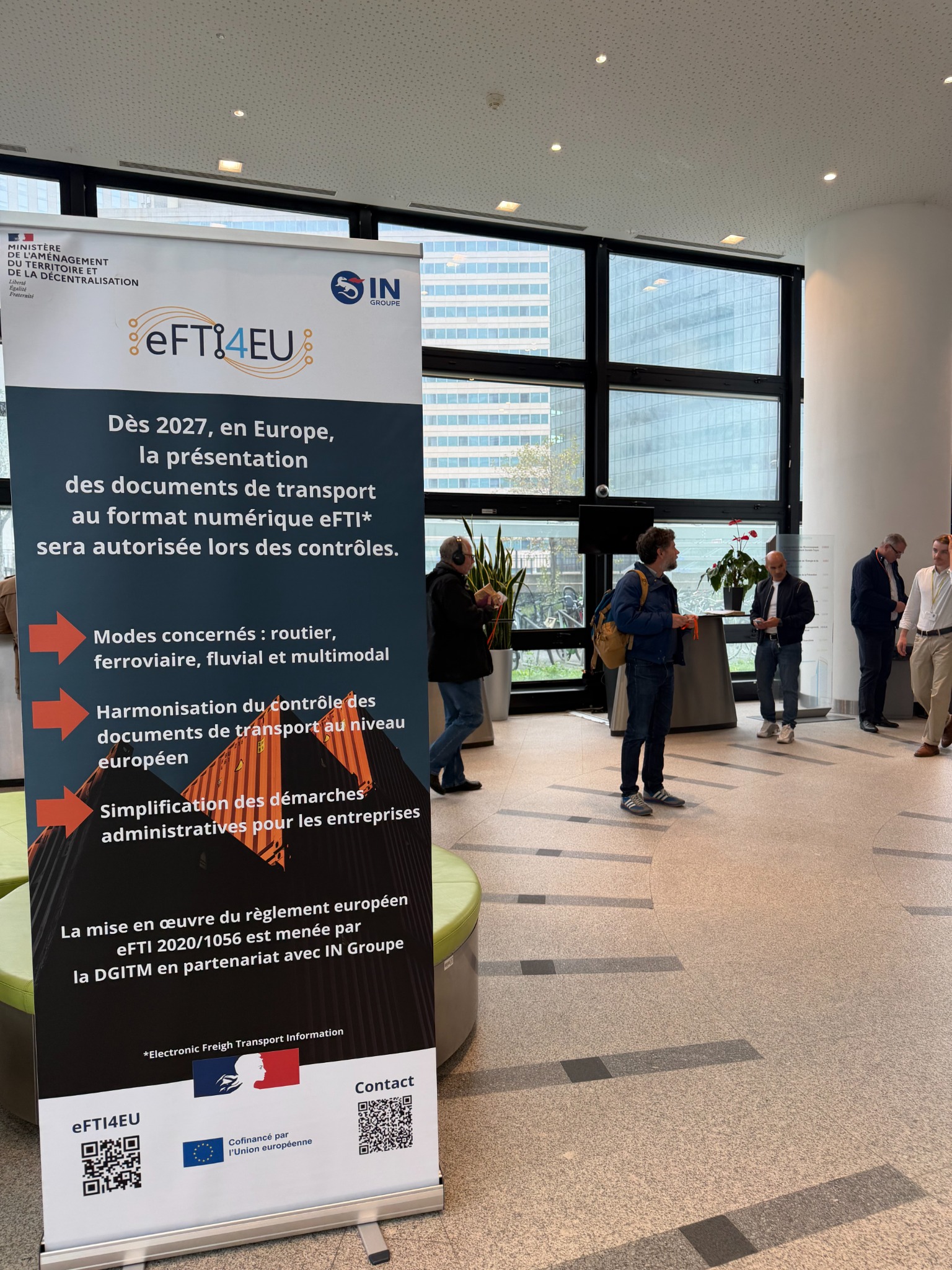 eFTI4EU conference display in Paris